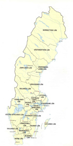 Landenvergelijk: Kaart van Zweden